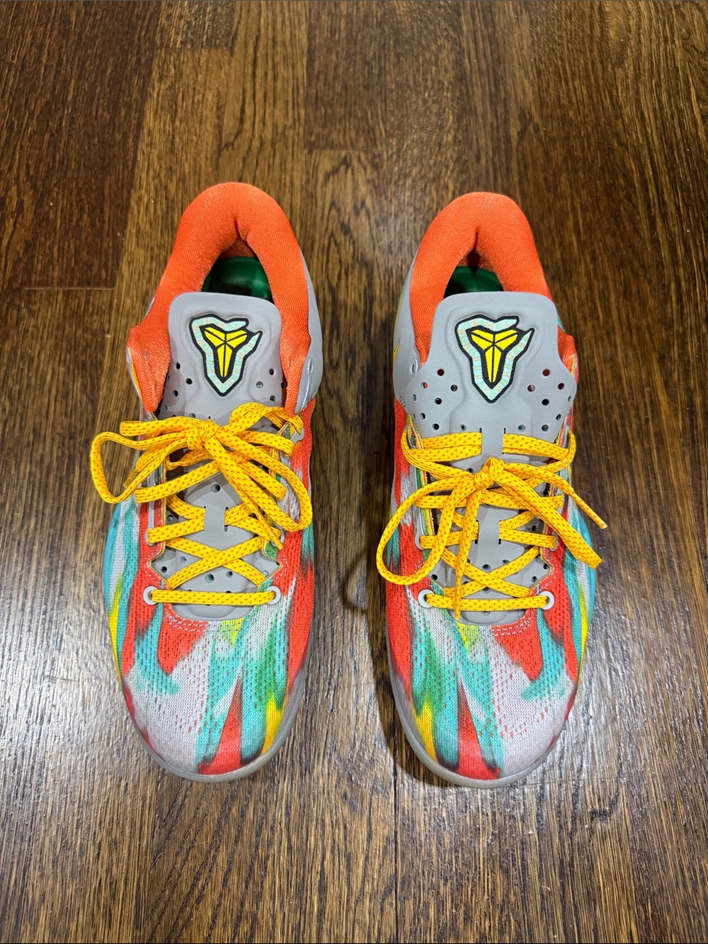 Nike Kobe VIII Protro Venice Multicolor Low-Top Basketball Shoes - Orange/Yellow